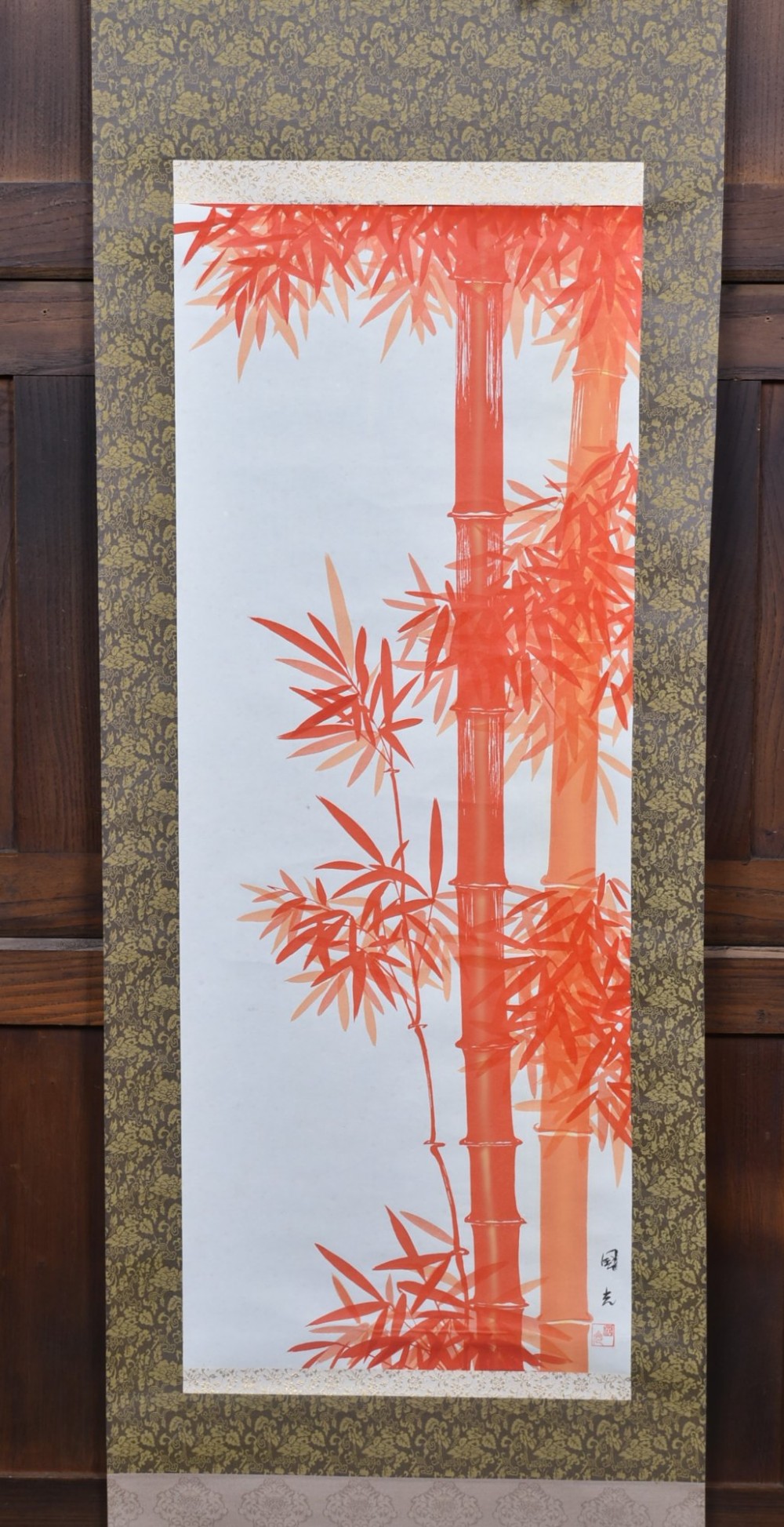 Japanese Hand Painted Boxed Scroll View III