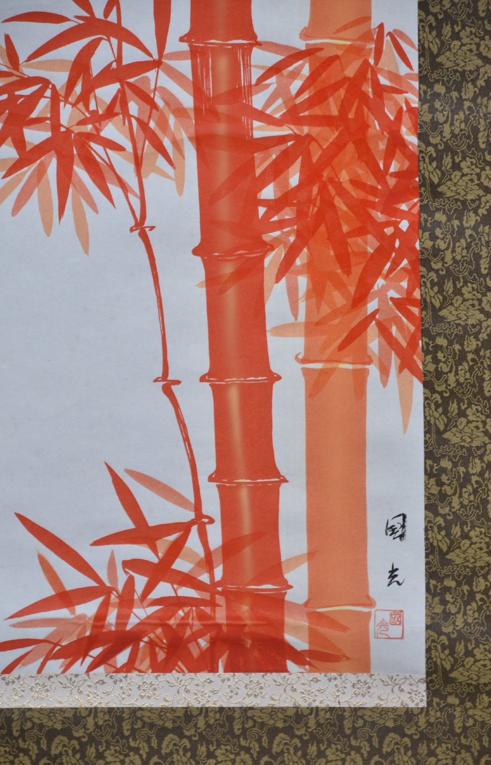 Japanese Hand Painted Boxed Scroll View IV