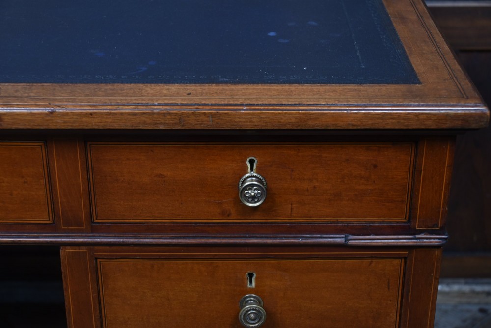 Edwardian Mahogany Knee Hole Desk View III