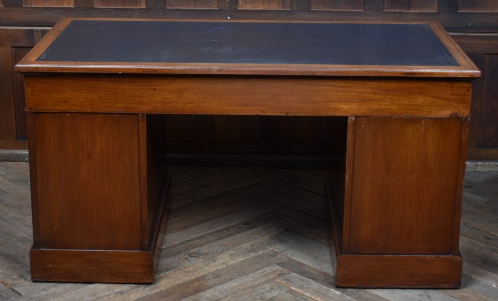 Edwardian Mahogany Knee Hole Desk View VII