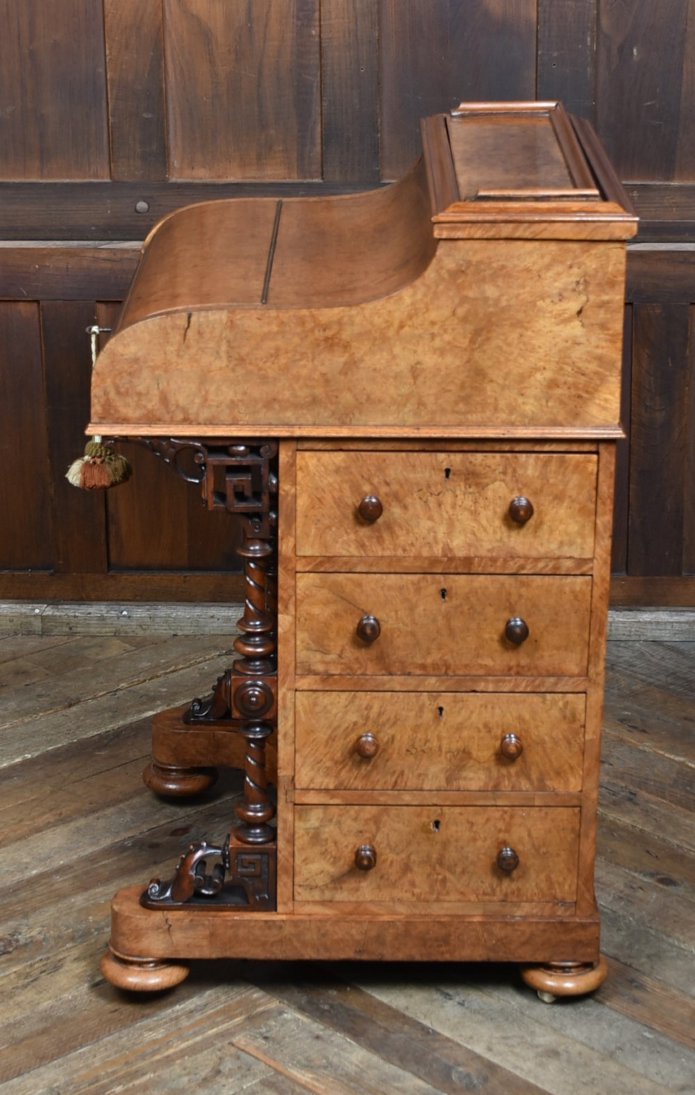 Victorian Walnut Pop Up Piano Top Davenport View XII