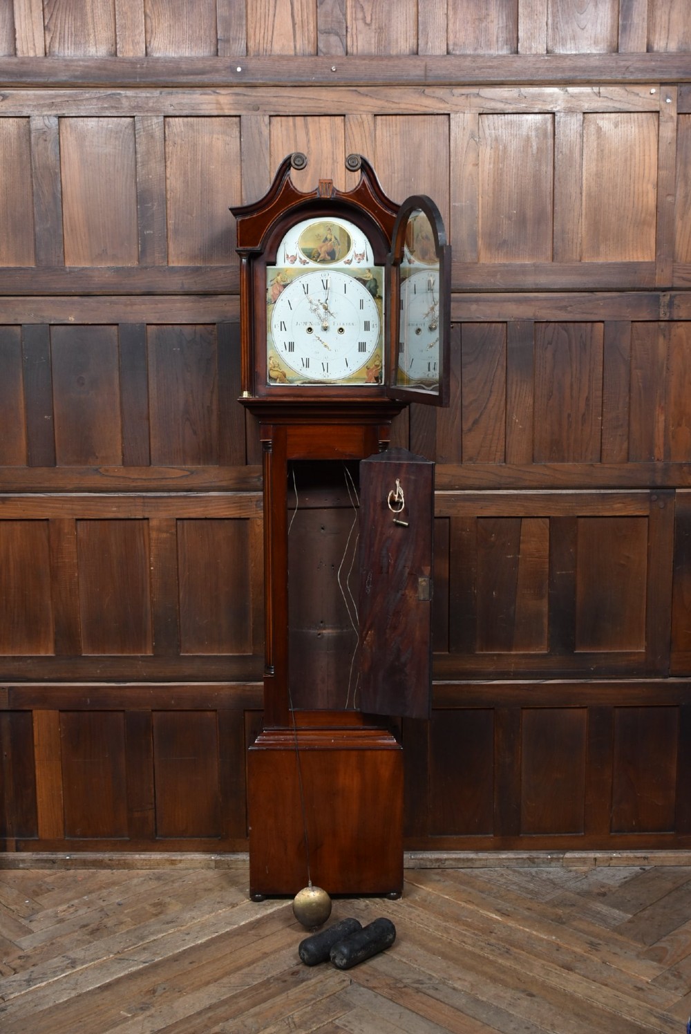 Victorian Scottish Mahogany Longcase Clock by John McNeish, Falkirk View X