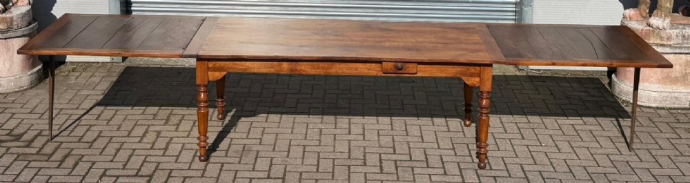 French Walnut Pull-out Dining Table View II