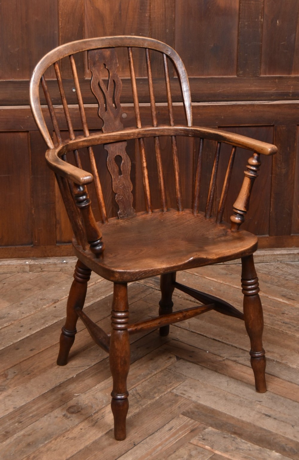 19th‑Century Oak & Elm Windsor Armchair