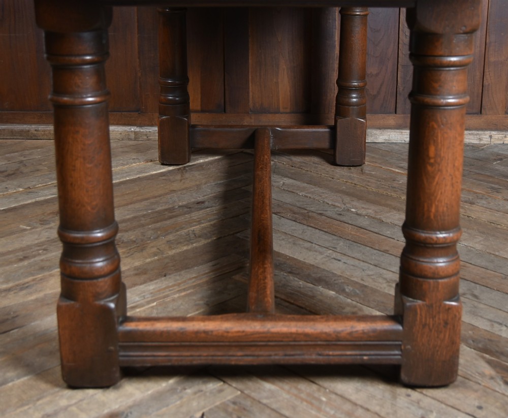 Edwardian Oak Refectory Table View VIII