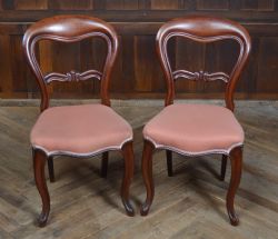 PAIR OF VICTORIAN BALLOON BACK CHAIRS
