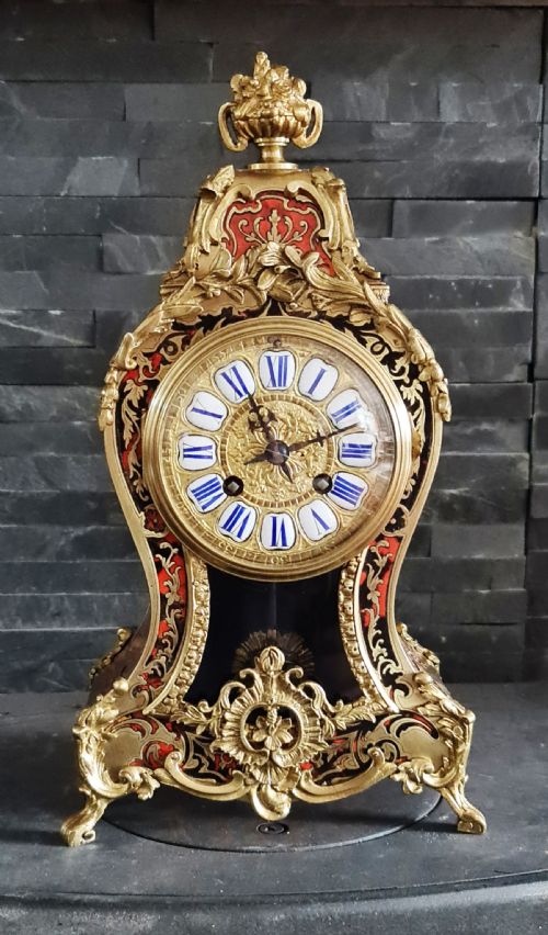 superb french japy freres boulle mantle clock c1900 - CATEGORY: ANTIQUE CLOCKS - DATED 1900