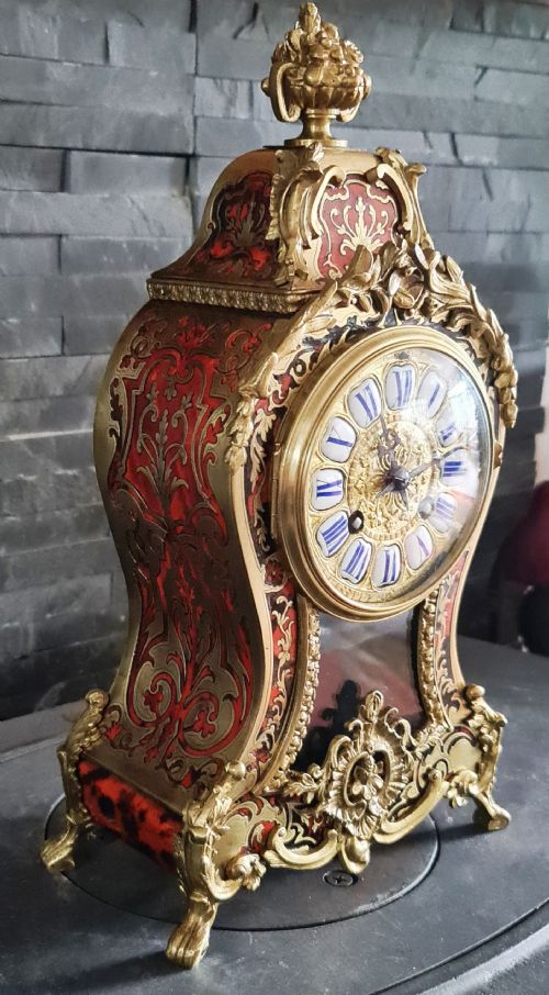 SUPERB FRENCH JAPY FRERES BOULLE MANTLE CLOCK C1900 - ADDITIONAL PHOTO 3