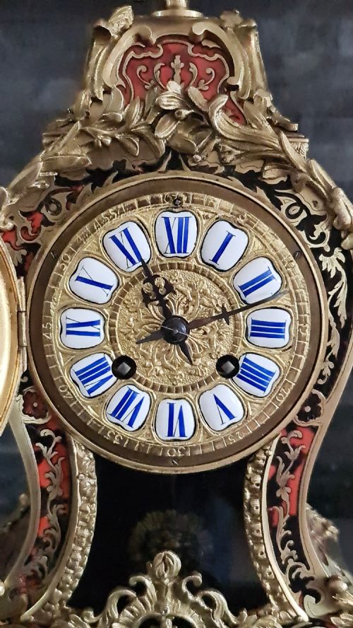 SUPERB FRENCH JAPY FRERES BOULLE MANTLE CLOCK C1900 - ADDITIONAL PHOTO 4