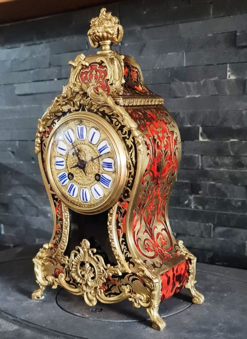 SUPERB FRENCH JAPY FRERES BOULLE MANTLE CLOCK C1900 - ADDITIONAL PHOTO 1