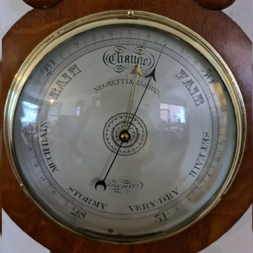 LOVELY OAK NEGRETTI ZAMBRA OF LONDON MERCURIAL BAROMETER C1890 - ADDITIONAL PHOTO 1