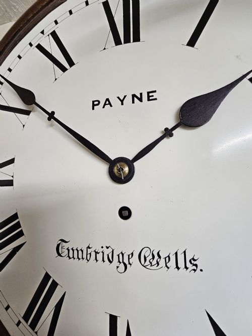 PAYNE OF TUNBRIDGE WELLS ENGLISH WALNUT DIAL CLOCK C1900 - ADDITIONAL PHOTO 1
