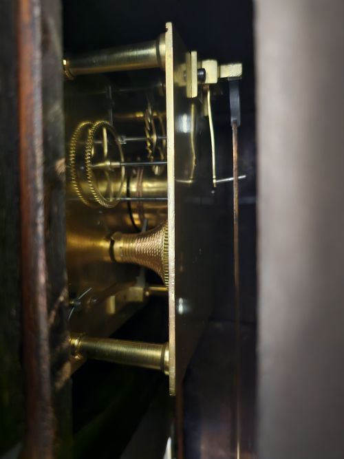 ENGLISH 8 DAY SINGLE FUSEE DROP DIAL LONDON WALL CLOCK - ADDITIONAL PHOTO 4