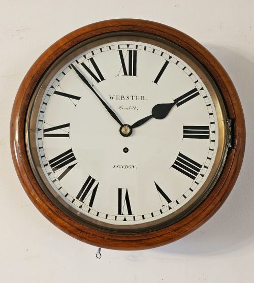 A LOVELY C19TH ENGLISH DIAL CLOCK BY WEBSTER OF LONDON - ADDITIONAL PHOTO 1