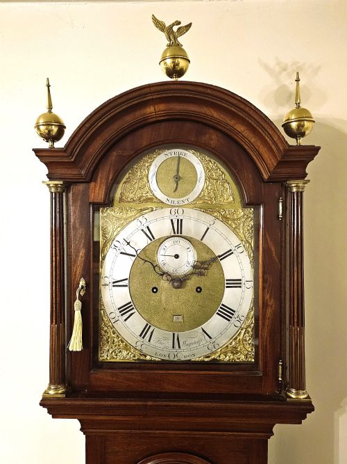 A FINE MAHOGANY GEORGIAN LONDON LONGCASE CLOCK THOMAS WAGSTAFFE C1770 - ADDITIONAL PHOTO 1