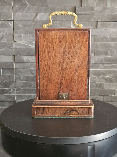 A FINE FRENCH OFFICERS OR CAMPAIGN MANTLE CARRIAGE CLOCK PARIS C1840 - ADDITIONAL PHOTO 3