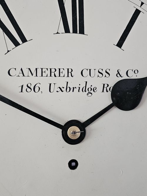 BEAUTIFUL EDWARDIAN EXTRA LARGE FUSEE ENGLISH DIAL WALL CLOCK - ADDITIONAL PHOTO 8
