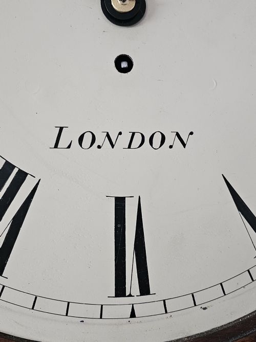 BEAUTIFUL EDWARDIAN EXTRA LARGE FUSEE ENGLISH DIAL WALL CLOCK - ADDITIONAL PHOTO 9
