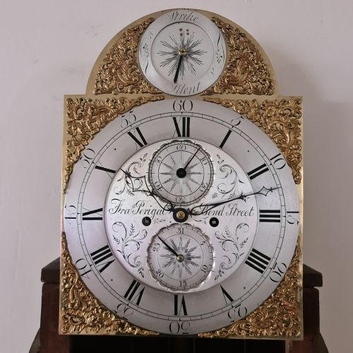 A FINE GEORGIAN LONDON MAHOGANY LONGCASE CLOCK C1770 FRANCIS PERIGAL OF BOND STREET - ADDITIONAL PHOTO 4