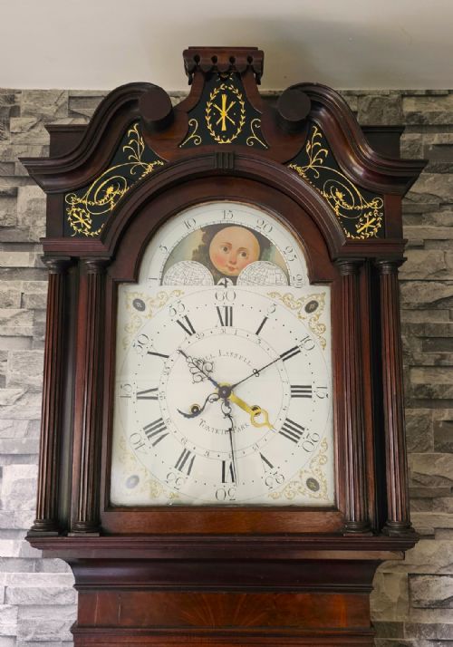 A GILLOWS MAHOGANY MOON DIAL LONGCASE CLOCK BY WILL LASSELL OF TOXTETH PARK LIVERPOOL C1790 - ADDITIONAL PHOTO 1