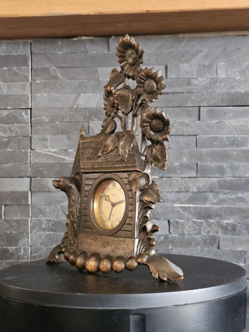 VERY RARE ART DECO JAEGER BRONZED NOVELTY ALARM TABLE CLOCK C192030 - ADDITIONAL PHOTO 2