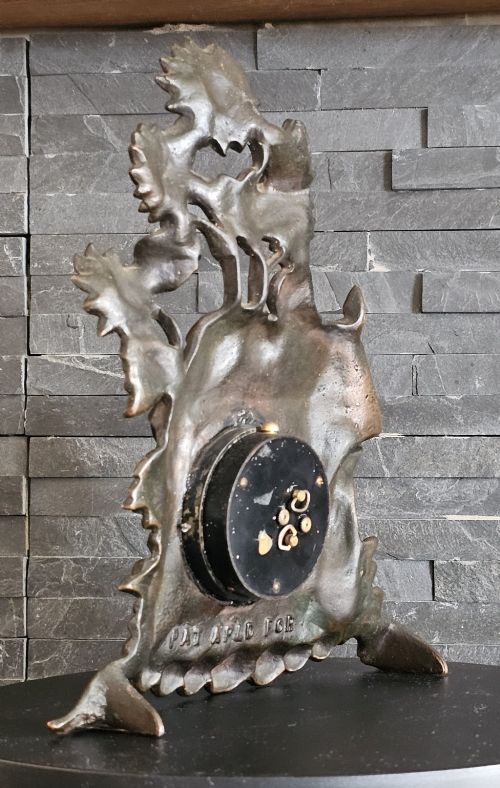 VERY RARE ART DECO JAEGER BRONZED NOVELTY ALARM TABLE CLOCK C192030 - ADDITIONAL PHOTO 3