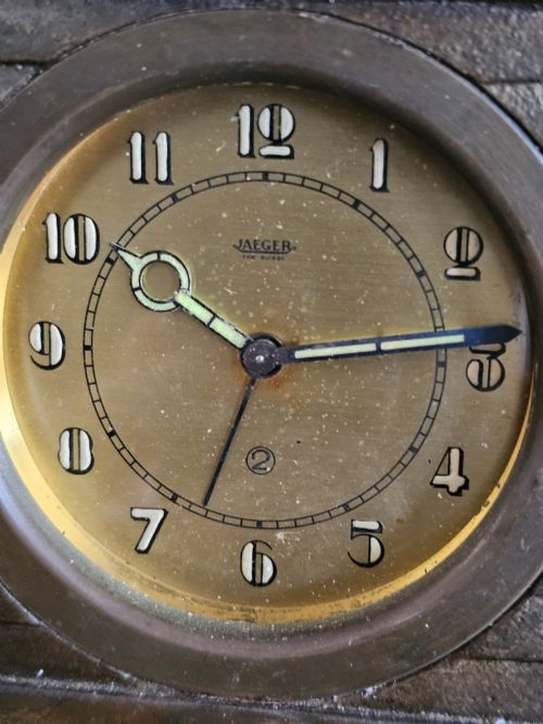 VERY RARE ART DECO JAEGER BRONZED NOVELTY ALARM TABLE CLOCK C192030 - ADDITIONAL PHOTO 5