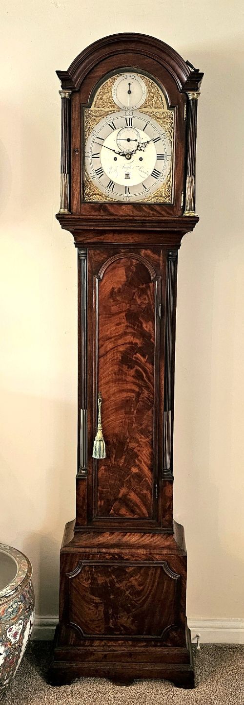 BEAUTIFUL LONDON MAHOGANY LONGCASE CLOCK BY BENJAMIN TAYLOR C1770