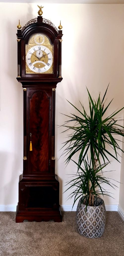 A FINE GEORGIAN LONDON LONGCASE CLOCK BY WILLIAM JOURDAIN 1780