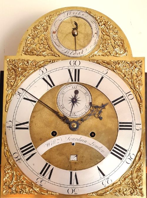 A FINE GEORGIAN LONDON LONGCASE CLOCK BY WILLIAM JOURDAIN 1780 - ADDITIONAL PHOTO 2