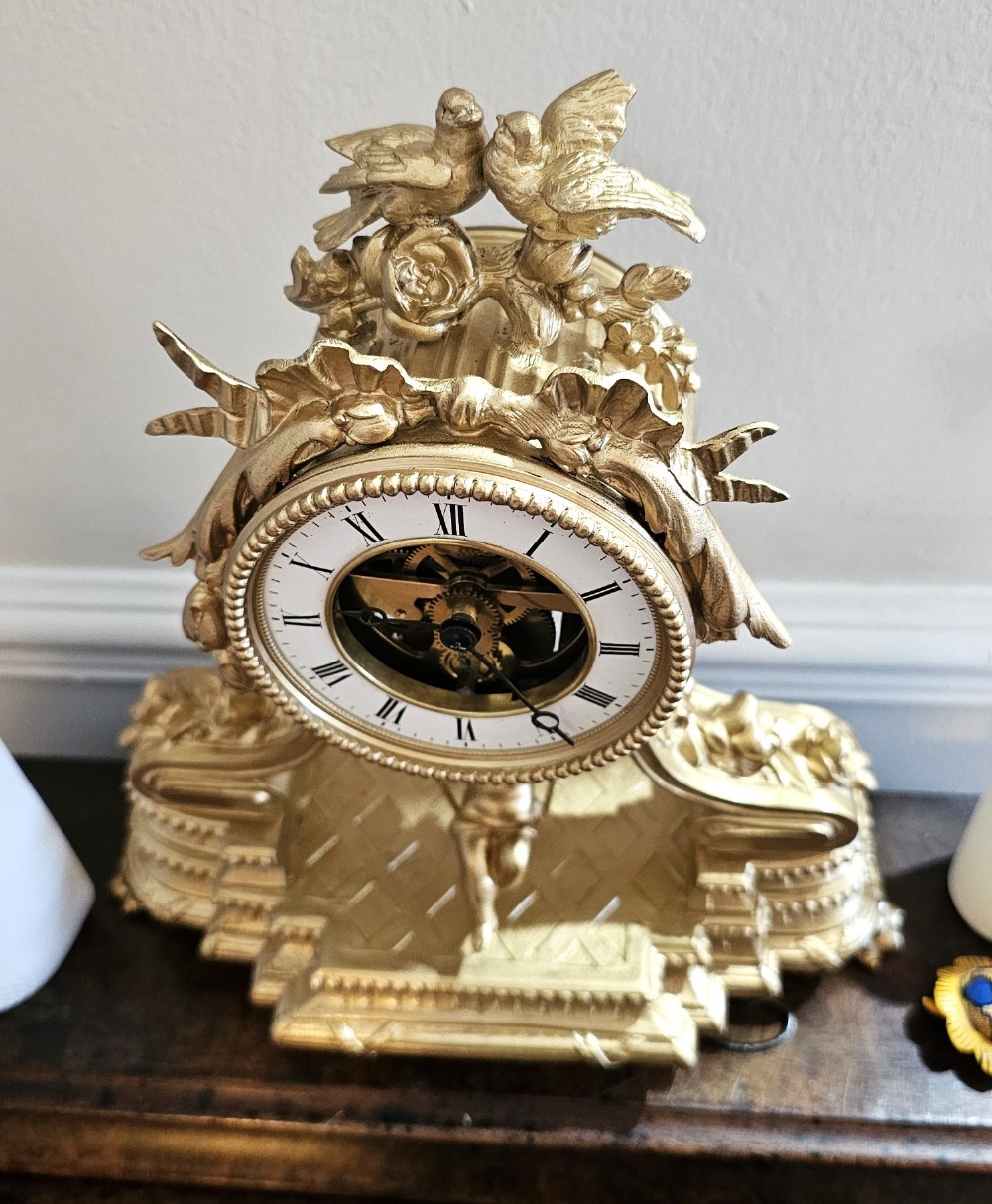 Rare Eugene Farcot French Swinging Cherub Clock C1880 View II