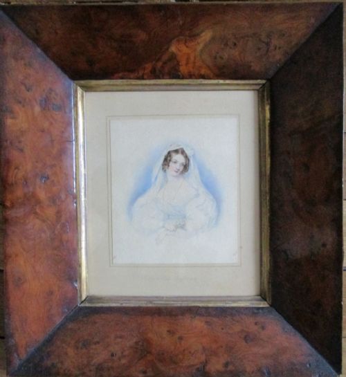 fig 1. Portrait Viscountess Sydney ca 1830 very fine antique watercolour 