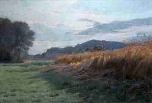 Summer Meadow, 1895, Antique Impressionnist Oil by Edmond Alphonse Delfonte