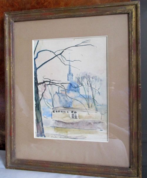 fig 2. Prestigious provenance exhibited MAURICE ASSELIN (1882-1947) Camden Town Group ,  Walter Sickert's best friend, AMSTERDAM watercolour