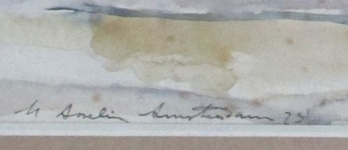 fig 4. Prestigious provenance exhibited MAURICE ASSELIN (1882-1947) Camden Town Group ,  Walter Sickert's best friend, AMSTERDAM watercolour