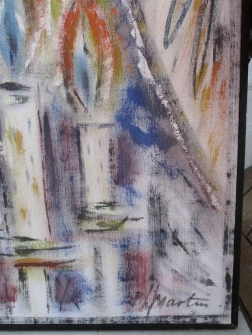 fig 4. Masterpiece Philipp Martin (1927-2014) British Irish modernist important oil on canvas dated 1959 superb provenance