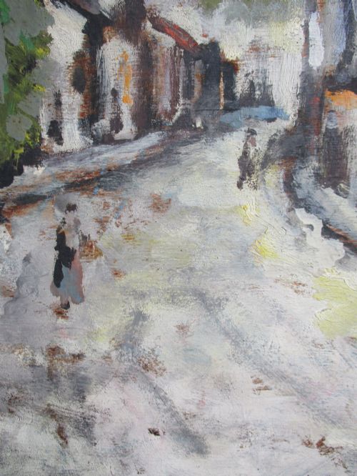 fig 2. 1920s French Expressionist, close to de Vlaminck in style. Village in the Creuse region, Montparnasse frame