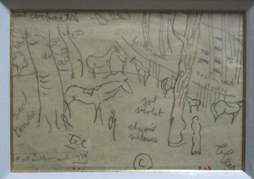 fig 1. Ascot races by Raoul Dufy (1877-1953) two original, authenticated drawings, horses and riders