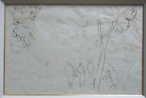 fig 2. Ascot races by Raoul Dufy (1877-1953) two original, authenticated drawings, horses and riders