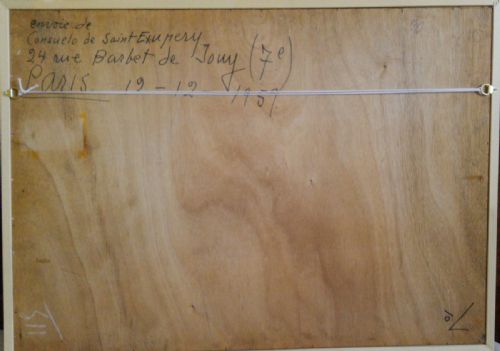 fig 3. Masterpiece: Consuelo de Saint Exupery -wife of Antoine - abstracted mountains, Mexico, 1958 important oil on board
