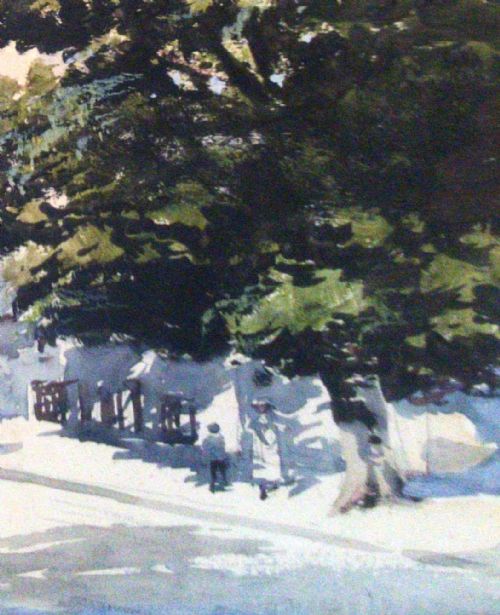 VILLAGE SCENE WEST COUNTRY CORNWALL CA 1890 FRESH AND DELIGHTFUL WATERCOLOUR JOHN BARAGWANATH KING 18641939 - ADDITIONAL PHOTO 2