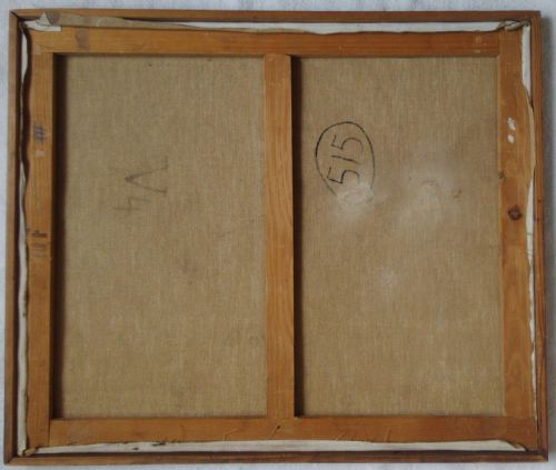 fig 4. Symbols, Calligraphy, semiotic study, by Bernard Quentin, French antique abstract oil on canvas, 1959