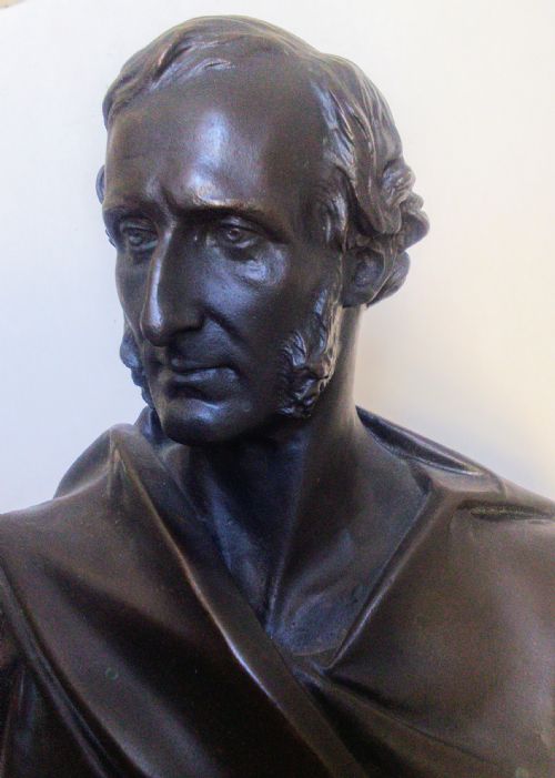 fig 3. Victorian  bronze portrait bust of Lord John Elphinstone GCB GCH (Scottish 1807-1860) by Matthew Noble