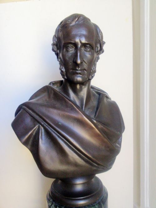 Victorian  Bronze Portrait Bust of Lord John Elphinstone Gcb Gch (Scottish 1807-1860) by Matthew Noble