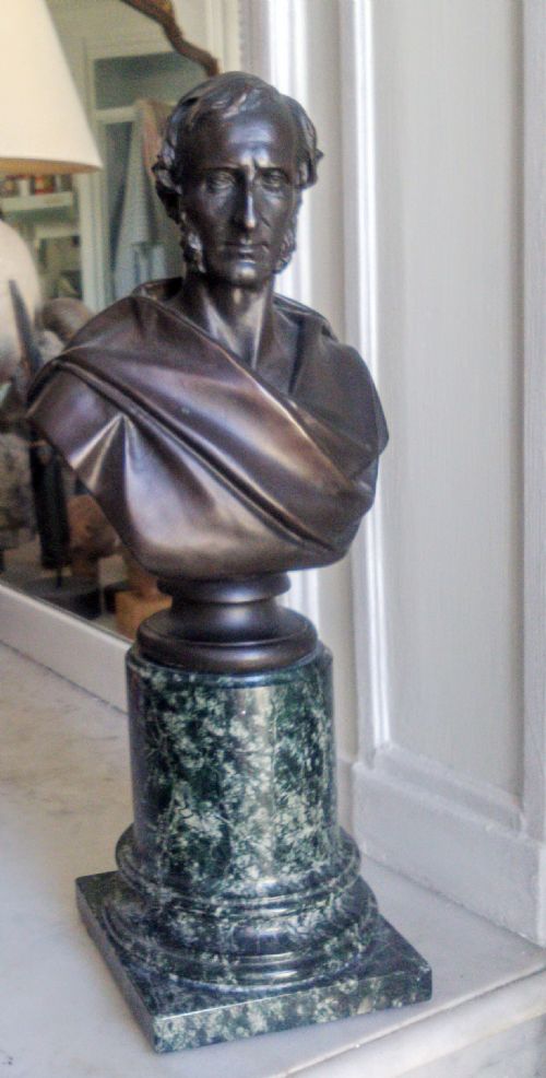 fig 4. Victorian  bronze portrait bust of Lord John Elphinstone GCB GCH (Scottish 1807-1860) by Matthew Noble