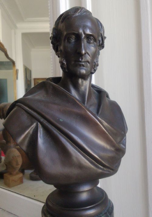 fig 6. Victorian  bronze portrait bust of Lord John Elphinstone GCB GCH (Scottish 1807-1860) by Matthew Noble