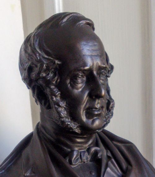 fig 1. Bronze portait bust of Prime Minister Henry John Temple Viscount Palmerston (1784-1865) by Matthew Noble