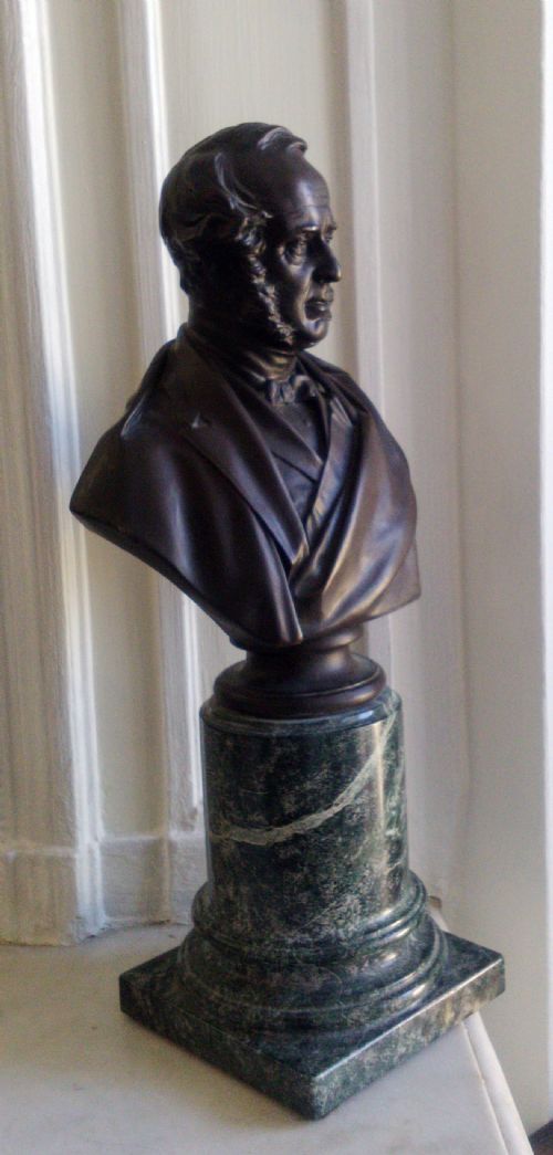 fig 2. Bronze portait bust of Prime Minister Henry John Temple Viscount Palmerston (1784-1865) by Matthew Noble