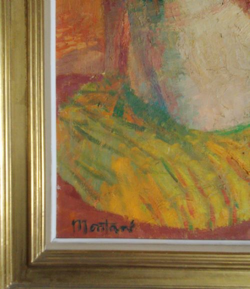 fig 2. Mediterranean nude, antique French oil on canvas by Roger Montane circa 1950, superb provenance