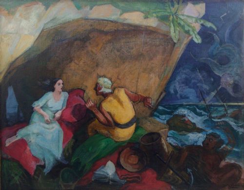 
Bloomsbury Group 1910 Fauvist Prospero in Shakespeare's Tempest by Jean Hippolyte Marchand (1883–1941)